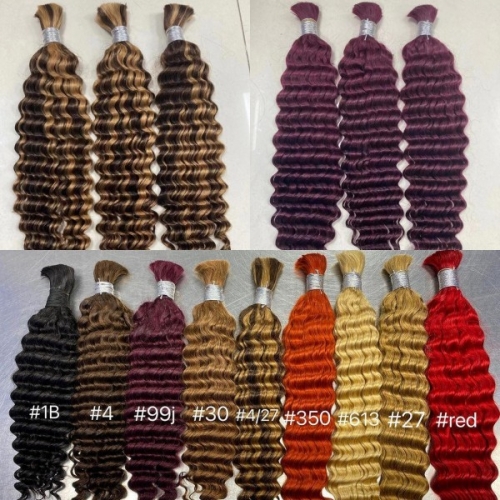 Hairspells Hair Bulk for Braiding Color Hair Choice No Weft Extension 100G/1 Pack Unprocessed 100% Real Human Hair Weaving